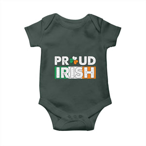 Proud Irish St Patricks Day Baby Onesie Shamrock Lucky Charm Ireland Flag TS02 Print Your Wear