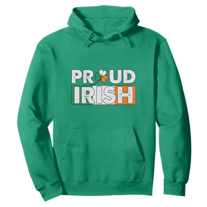 Proud Irish St. Patricks Day Hoodie Shamrock Lucky Charm Ireland Flag TS02 Irish Green Printyourwear