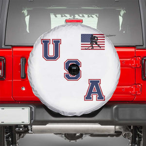 USA Flag Hockey Spare Tire Cover Patriotic Ice Hockey Team Fan Vintage Throwback TS02 White Print Your Wear