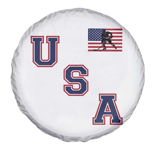USA Flag Hockey Spare Tire Cover Patriotic Ice Hockey Team Fan Vintage Throwback TS02 Print Your Wear