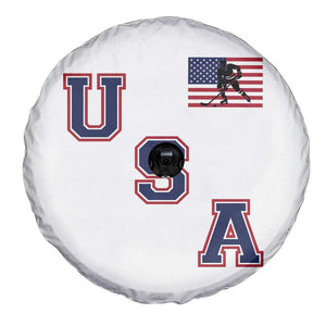 USA Flag Hockey Spare Tire Cover Patriotic Ice Hockey Team Fan Vintage Throwback TS02 Print Your Wear