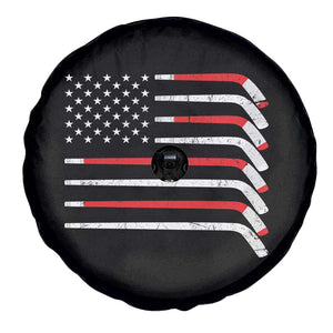 USA Flag Hockey Spare Tire Cover Patriotic Hockey Stick American Flags TS02 Print Your Wear