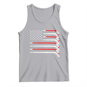 USA Flag Hockey Tank Top Patriotic Hockey Stick American Flags TS02 Athletic Heather Print Your Wear