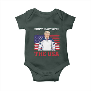 USA Flag Hockey Trump Baby Onesie Don't Play With The USA TS02 Print Your Wear