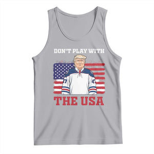 USA Flag Hockey Trump Tank Top Don't Play With The USA TS02 Athletic Heather Print Your Wear