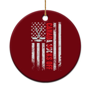 USA Flag Hockey Ceramic Ornament Funny Canada Sucks US EH American Flag TS02 1pc Red Print Your Wear