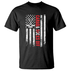 USA Flag Hockey T Shirt Funny Canada Sucks US EH American Flag TS02 Black Print Your Wear