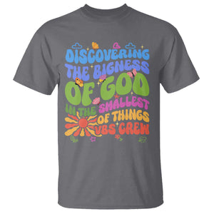 VBS 2025 T Shirt Discovering The Bigness Of God In The Smallest Of Things Retro Groovy TS02 Charcoal Print Your Wear