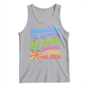 VBS 2025 Tank Top Discovering The Bigness Of God In The Smallest Of Things Retro Groovy TS02 Athletic Heather Print Your Wear