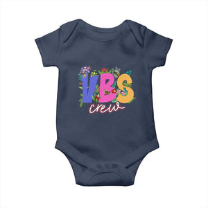 VBS Crew 2025 Baby Onesie Magninfied Vacation Bible School Adventure TS02 Navy Print Your Wear