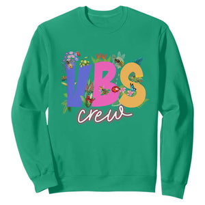 VBS Crew 2025 Sweatshirt Magninfied Vacation Bible School Adventure TS02 Irish Green Print Your Wear