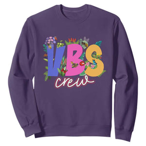 VBS Crew 2025 Sweatshirt Magninfied Vacation Bible School Adventure TS02 Purple Print Your Wear