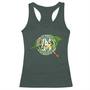 VBS Crew 2025 Racerback Tank Top Magnified Discovering The Bigness Of God In The Smallest Of Things TS02 Dark Forest Green Print Your Wear
