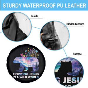 VBS 2025 Adventure Bear Spare Tire Cover Trusting Jesus In A Wild World Northen Lights TS02 Print Your Wear