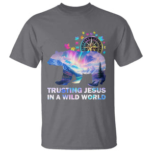 VBS 2025 Adventure Bear T Shirt Trusting Jesus In A Wild World Northen Lights TS02 Charcoal Print Your Wear
