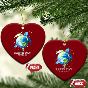 Earth Day Sea Turtle Ceramic Ornament Restore Earth Save The Planet TS02 Print Your Wear