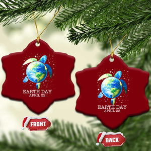 Earth Day Sea Turtle Ceramic Ornament Restore Earth Save The Planet TS02 Print Your Wear