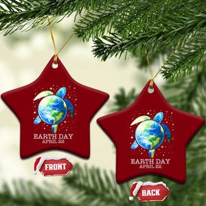 Earth Day Sea Turtle Ceramic Ornament Restore Earth Save The Planet TS02 Print Your Wear