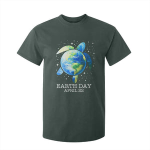 Earth Day Sea Turtle T Shirt For Kid Restore Earth Save The Planet TS02 Dark Forest Green Print Your Wear