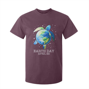 Earth Day Sea Turtle T Shirt For Kid Restore Earth Save The Planet TS02 Maroon Print Your Wear