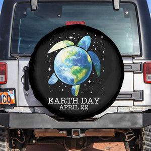 Earth Day Sea Turtle Spare Tire Cover Restore Earth Save The Planet TS02 No hole Black Print Your Wear
