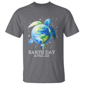 Earth Day Sea Turtle T Shirt Restore Earth Save The Planet TS02 Charcoal Print Your Wear