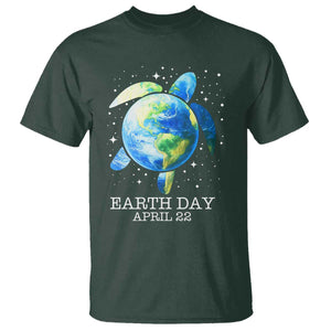 Earth Day Sea Turtle T Shirt Restore Earth Save The Planet TS02 Dark Forest Green Print Your Wear
