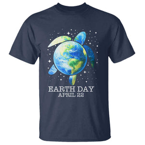 Earth Day Sea Turtle T Shirt Restore Earth Save The Planet TS02 Navy Print Your Wear