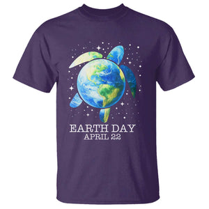 Earth Day Sea Turtle T Shirt Restore Earth Save The Planet TS02 Purple Print Your Wear