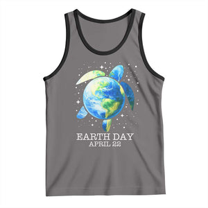 Earth Day Sea Turtle Tank Top Restore Earth Save The Planet TS02 Deep Heather Black Print Your Wear