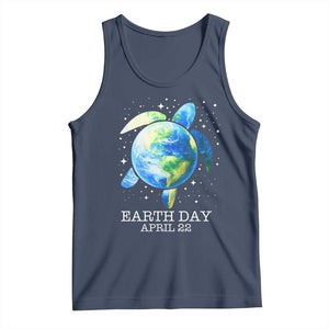 Earth Day Sea Turtle Tank Top Restore Earth Save The Planet TS02 Navy Print Your Wear