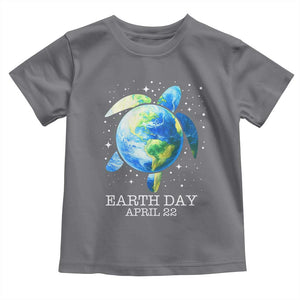 Earth Day Sea Turtle Toddler T Shirt Restore Earth Save The Planet TS02 Charcoal Print Your Wear