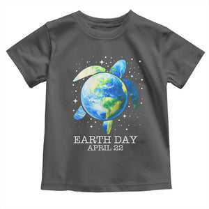 Earth Day Sea Turtle Toddler T Shirt Restore Earth Save The Planet TS02 Dark Heather Print Your Wear
