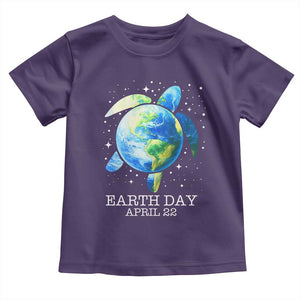 Earth Day Sea Turtle Toddler T Shirt Restore Earth Save The Planet TS02 Purple Print Your Wear
