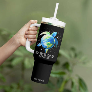 Earth Day Sea Turtle Tumbler With Handle Restore Earth Save The Planet TS02 Print Your Wear