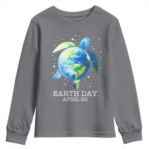 Earth Day Sea Turtle Youth Sweatshirt Restore Earth Save The Planet TS02 Charcoal Print Your Wear