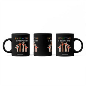 Everyone Is Welcome Here Coffee Mug Equality Fist Hands Hearts TS02 Print Your Wear