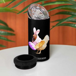 Funny Chicken Bunny 4 in 1 Can Cooler Tumbler Happy Easter Eggs Farm TS02 Print Your Wear