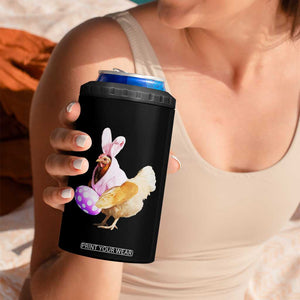 Funny Chicken Bunny 4 in 1 Can Cooler Tumbler Happy Easter Eggs Farm TS02 Print Your Wear