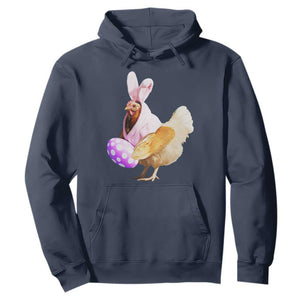 Funny Chicken Bunny Hoodie Happy Easter Eggs Farm TS02 Navy Print Your Wear