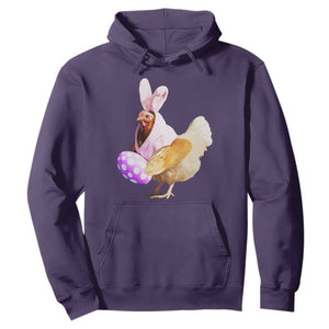 Funny Chicken Bunny Hoodie Happy Easter Eggs Farm TS02 Purple Print Your Wear