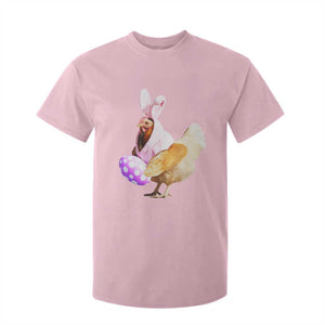 Funny Chicken Bunny T Shirt For Kid Happy Easter Eggs Farm TS02 Light Pink Print Your Wear