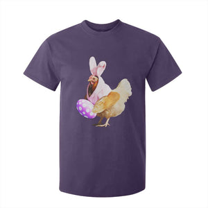 Funny Chicken Bunny T Shirt For Kid Happy Easter Eggs Farm TS02 Purple Print Your Wear