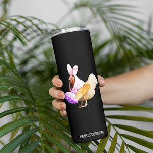 Funny Chicken Bunny Skinny Tumbler Happy Easter Eggs Farm TS02 Print Your Wear