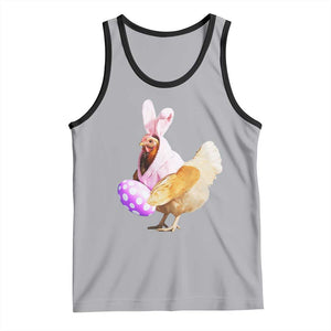 Funny Chicken Bunny Tank Top Happy Easter Eggs Farm TS02 Athletic Heather Black Print Your Wear