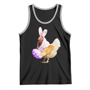 Funny Chicken Bunny Tank Top Happy Easter Eggs Farm TS02 Black Athletic Heather Print Your Wear