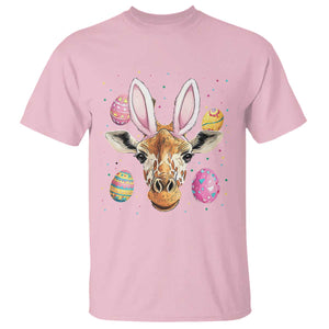 Funny Giraffe Bunny T Shirt Happy Easter Day Sunday TS02 Light Pink Print Your Wear