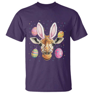 Funny Giraffe Bunny T Shirt Happy Easter Day Sunday TS02 Purple Print Your Wear