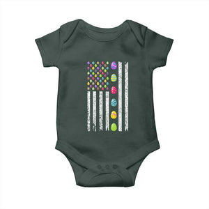 Easter Eggs American Flag Patriotic Baby Onesie Happy Easter Day TS02 Print Your Wear