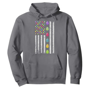 Easter Eggs American Flag Patriotic Hoodie Happy Easter Day TS02 Charcoal Print Your Wear